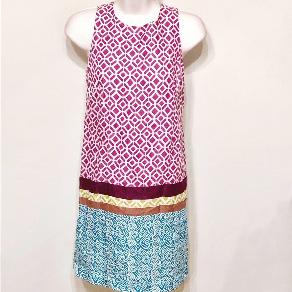 GIFT 🎁 Ann Taylor LOFT Geo Retro Colorful Dress